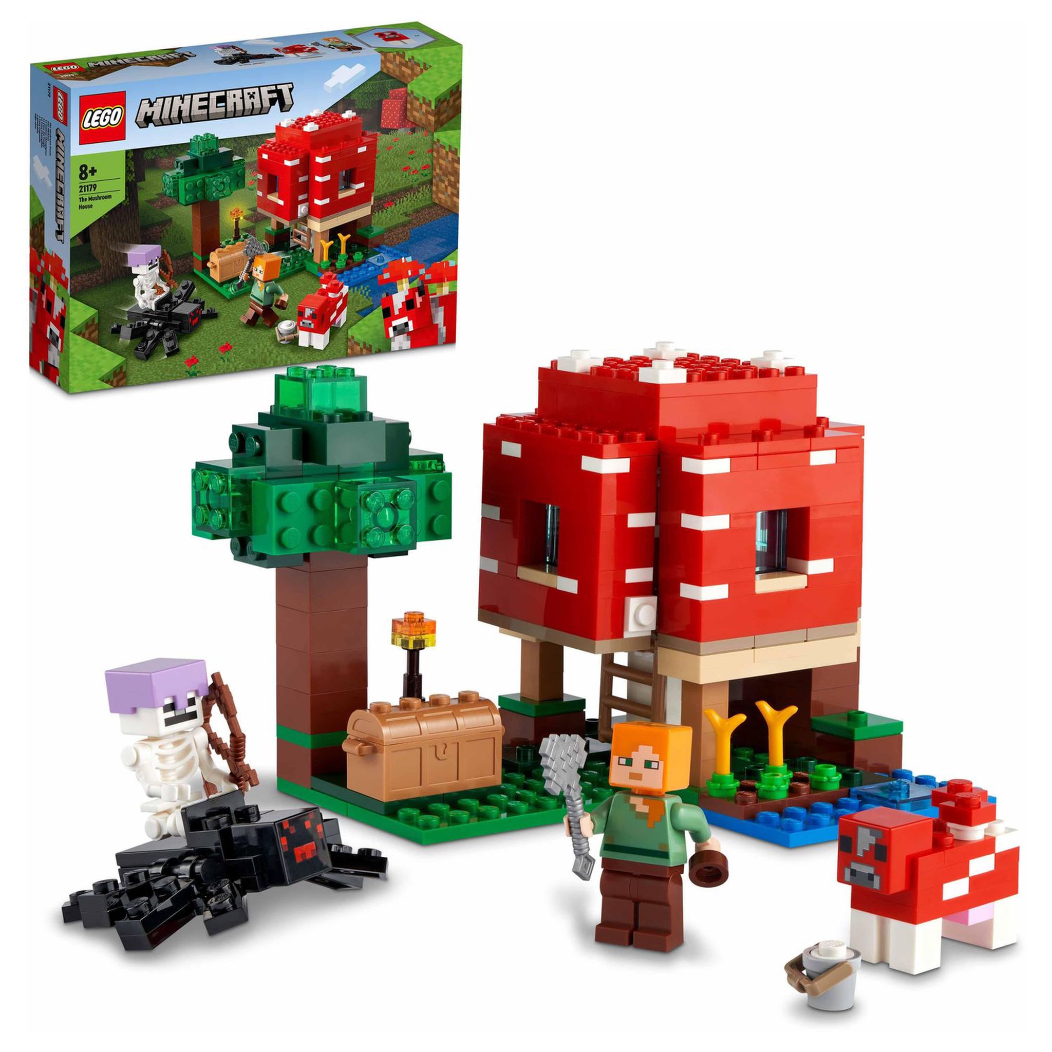 Voir la diapositive 2 : LEGO Minecraft 21179 - La Maison Champignon Set Jouet Maison, Cadeau pour Enfants dès 8 ans