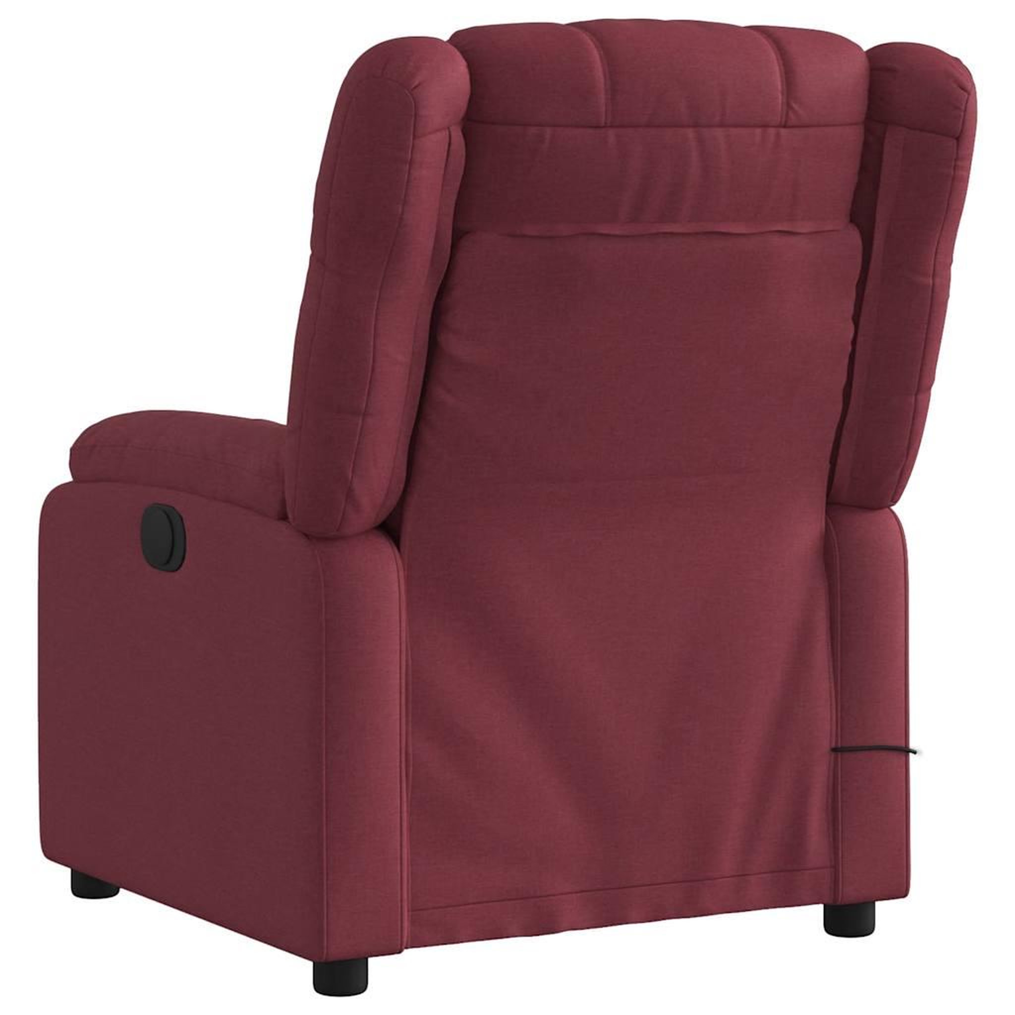 Voir la diapositive 4 : VIDAXL Fauteuil de massage inclinable Rouge bordeaux Tissu