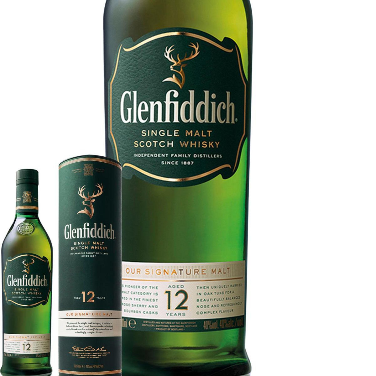 GLENFIDDICH Scotch whisky single malt 12 ans 40% avec étui 70cl