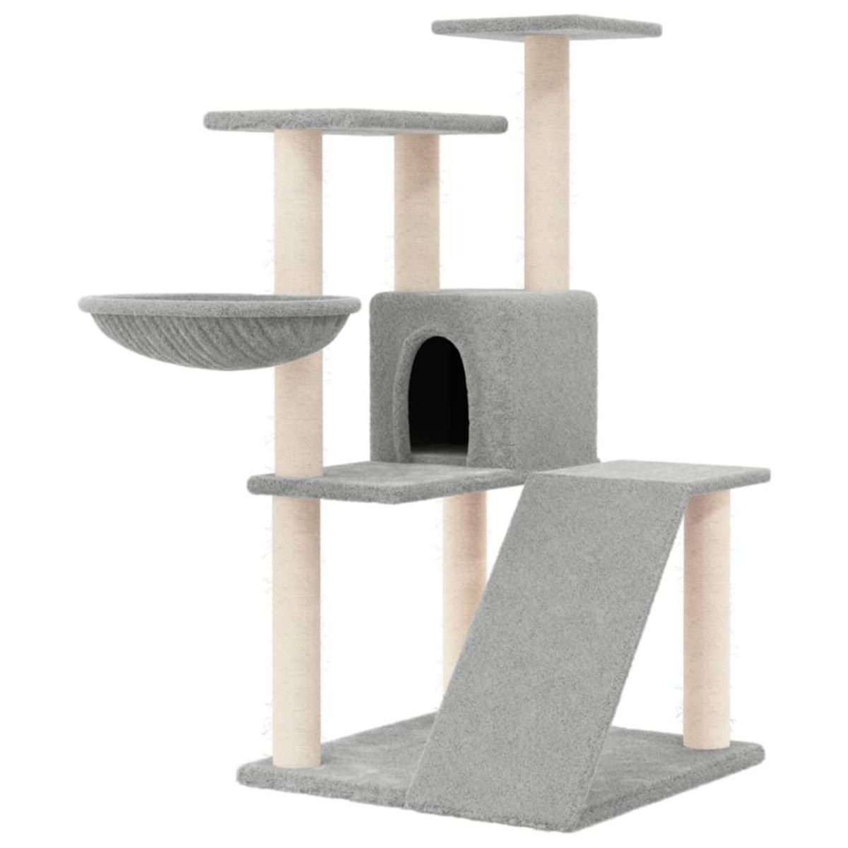 VIDAXL Arbre a chat avec griffoirs en sisal Gris clair 94 cm