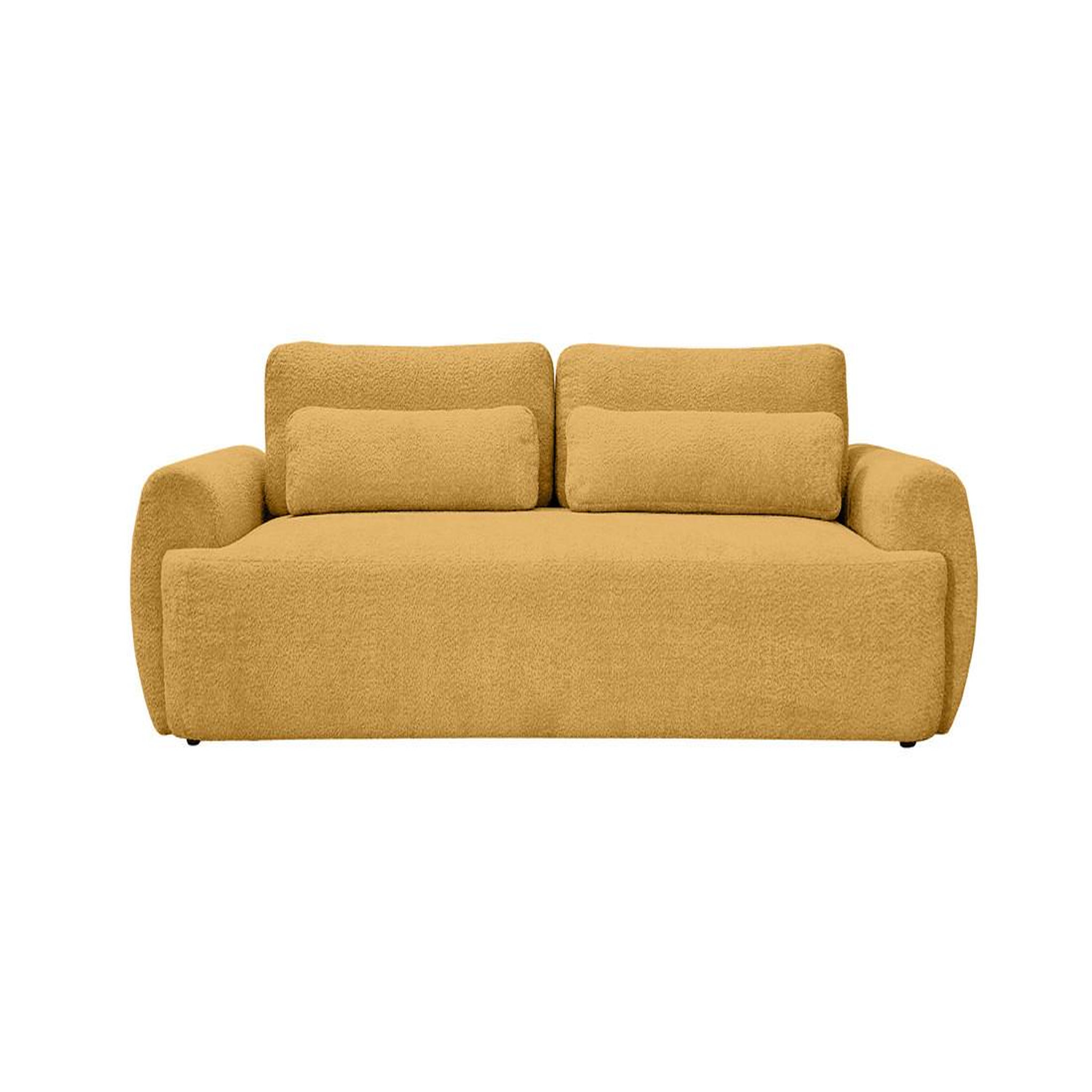 Voir la diapositive 4 : BEST MOBILIER Mahina - canapé droit 3 places - convertible avec coffre - en tissu bouclette