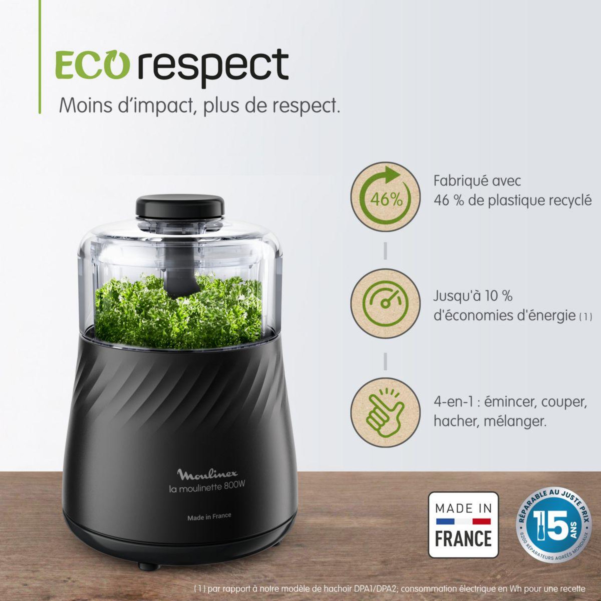 Voir la diapositive 3 : MOULINEX Hachoir moulinette eco respect