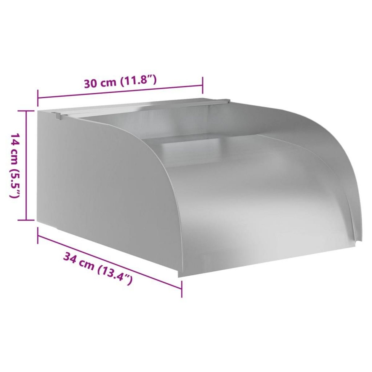 VIDAXL Cascade avec LED 30x34x14 cm Acier inoxydable 304