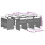 Voir la diapositive 6 : VIDAXL Ensemble a manger de jardin et coussins 11 pcs melange beige