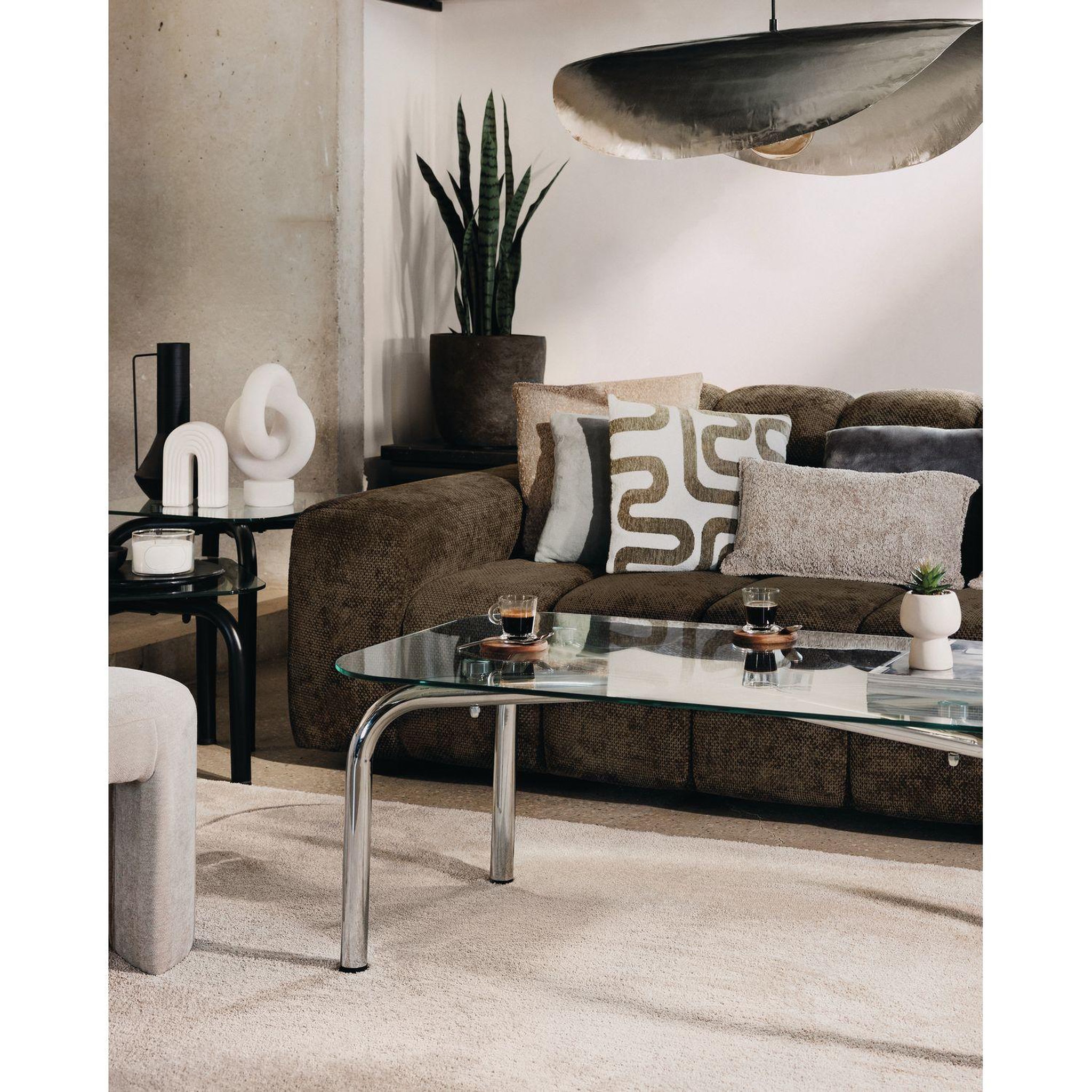 Voir la diapositive 5 : ATMOSPHERA Table basse en verre hecate - noir