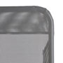 Voir la diapositive 5 : GARDENSTAR Bain de soleil pliable - Acier et textilène - 134x62x22cm - Gris foncé