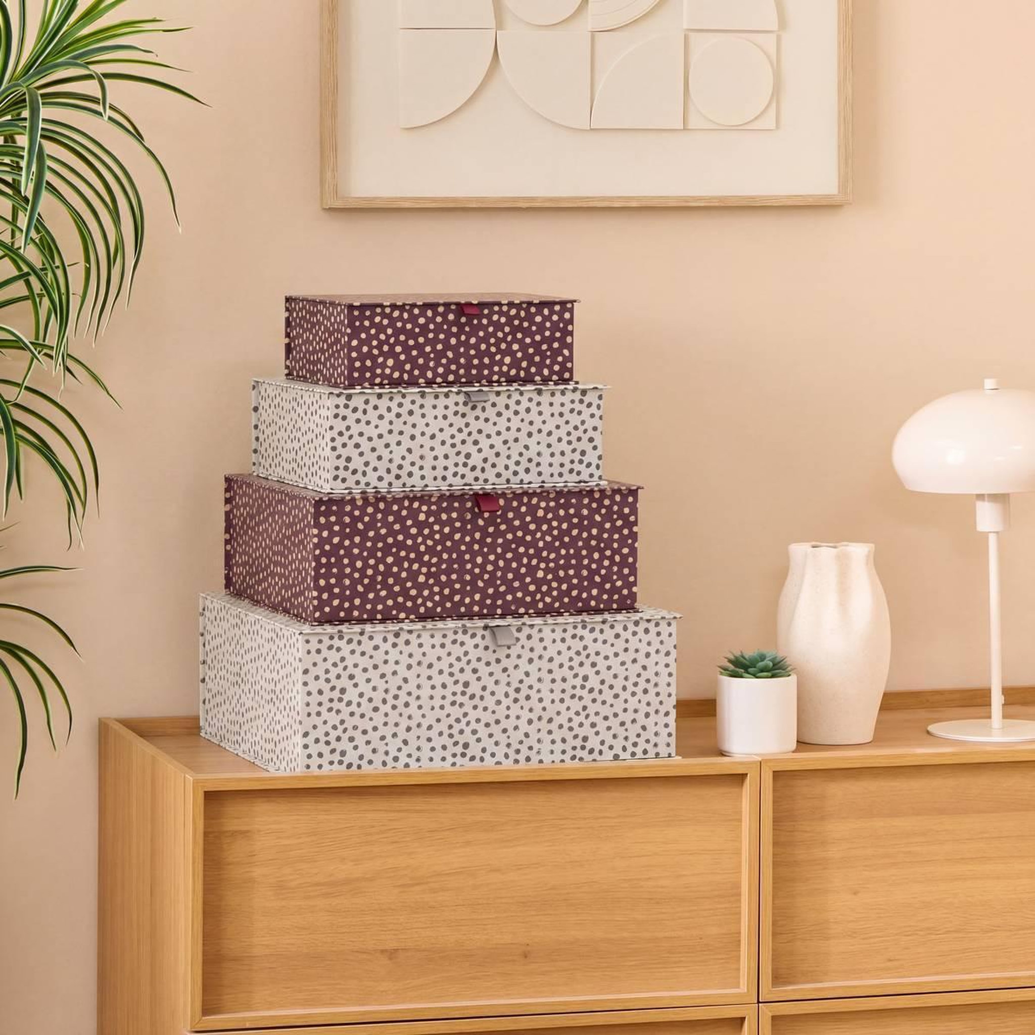 Voir la diapositive 6 : FIVE Lot de 4 boîtes de rangement  boxtab  40cm multicolore