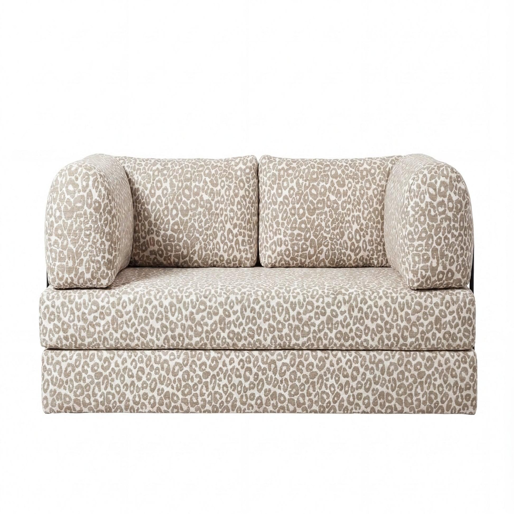 CASANOVA PARIS Cosima - canapé droit convertible tissu sauvage. Coloris disponibles : Marron