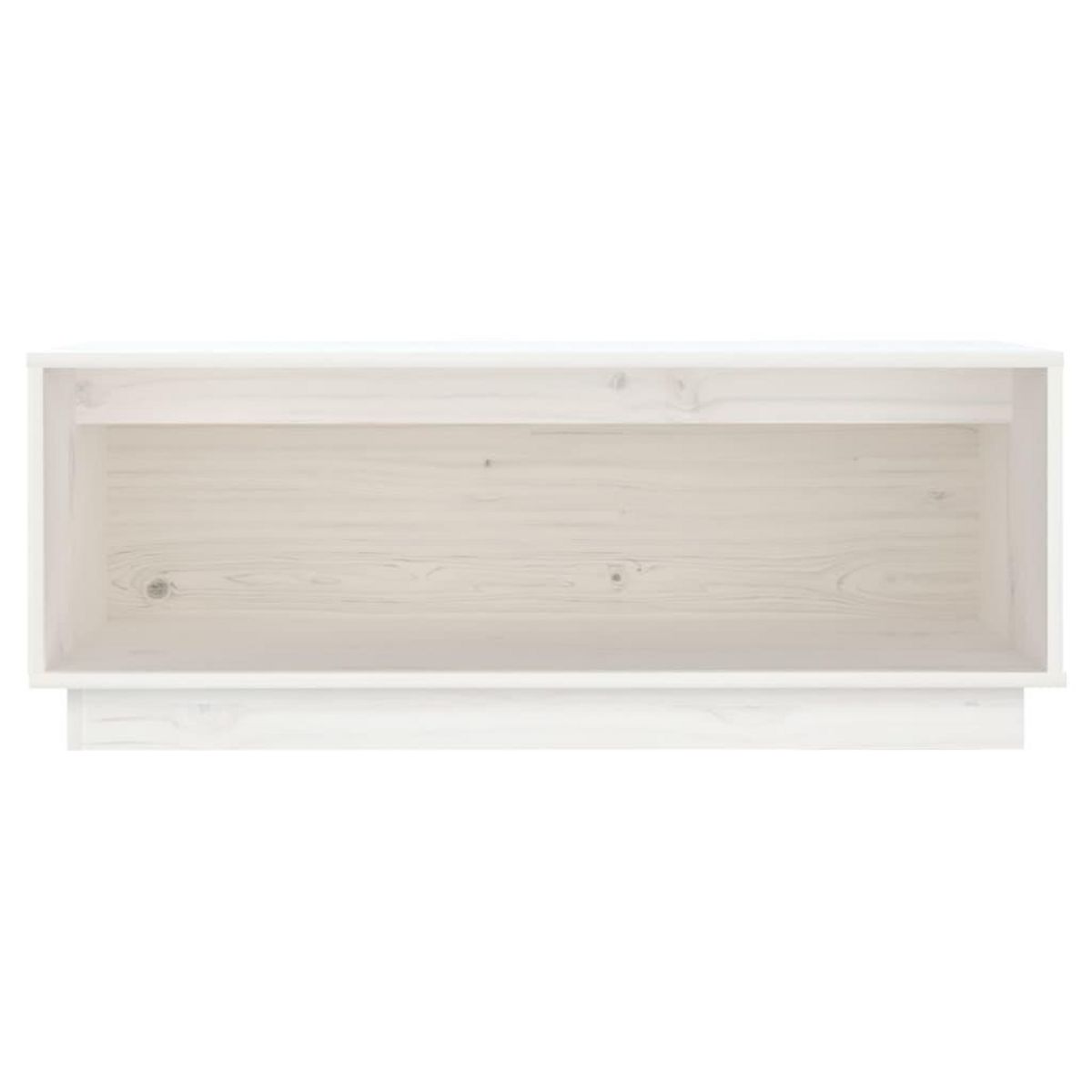 VIDAXL Meuble TV Blanc 90x35x35 cm Bois de pin massif