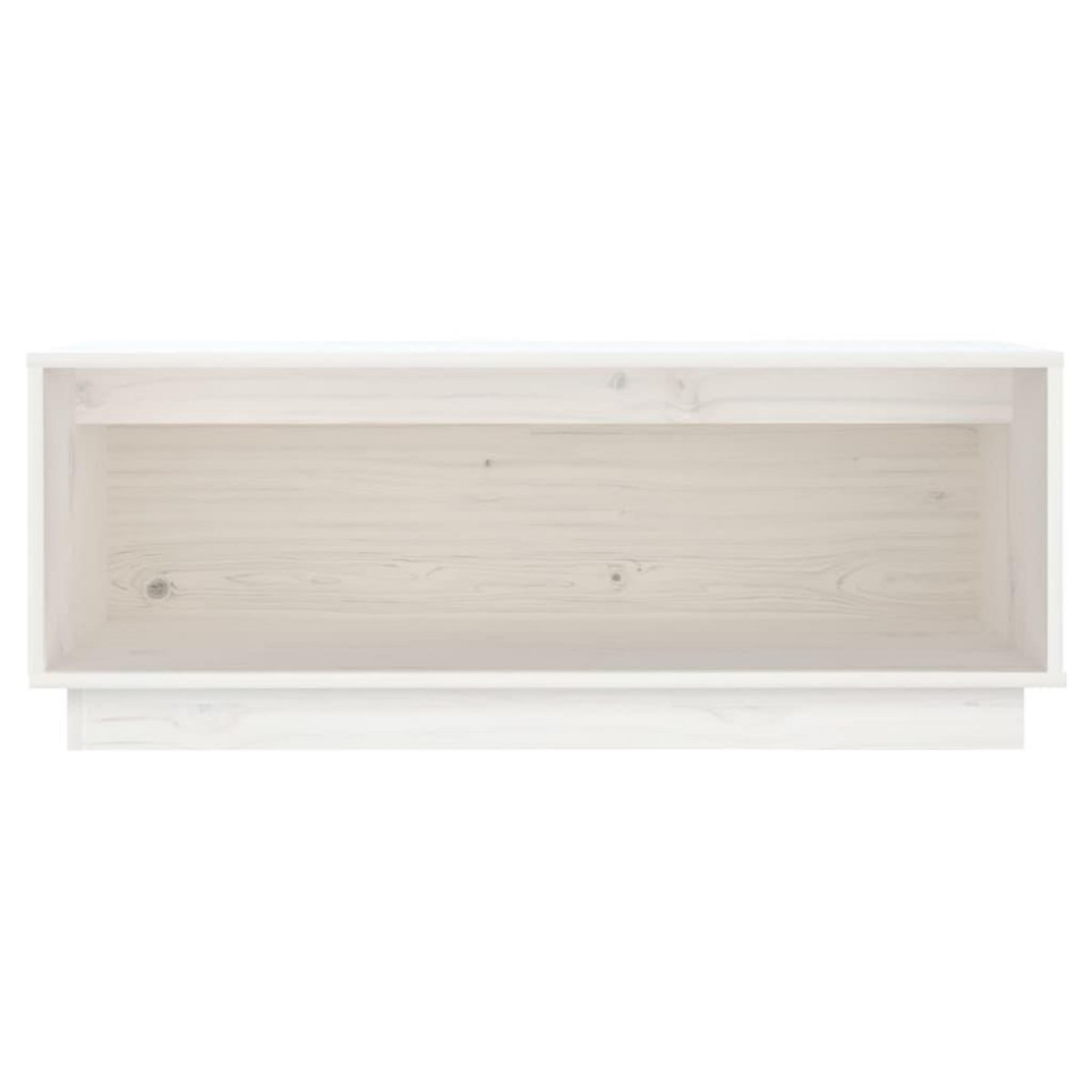 VIDAXL Meuble TV Blanc 90x35x35 cm Bois de pin massif