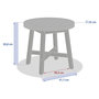 Voir la diapositive 3 : HESPERIDE Table de jardin d'appoint ronde en bois PAPOUASIE - Marron