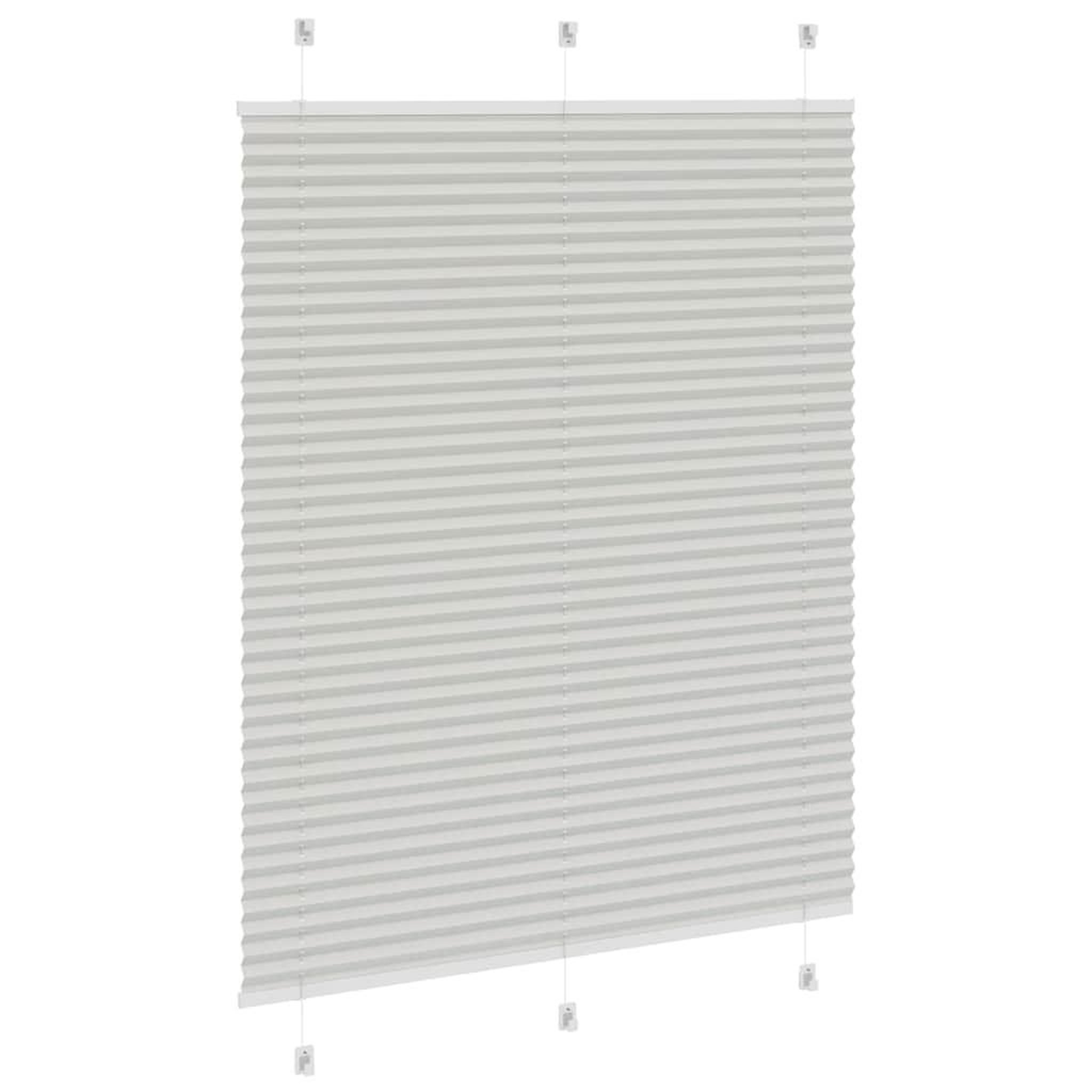 Voir la diapositive 4 : VIDAXL Store plisse gris clair 110x100cm largeur du tissu 109,4cm