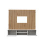 Voir la diapositive 3 : Paris Prix Ensemble Meuble TV Rayure  Xari  160cm Naturel & Gris Perle