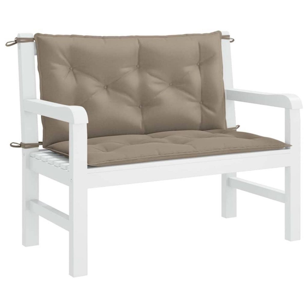 VIDAXL Coussin de banc de jardin taupe 100x(50+50)x7 cm tissu oxford