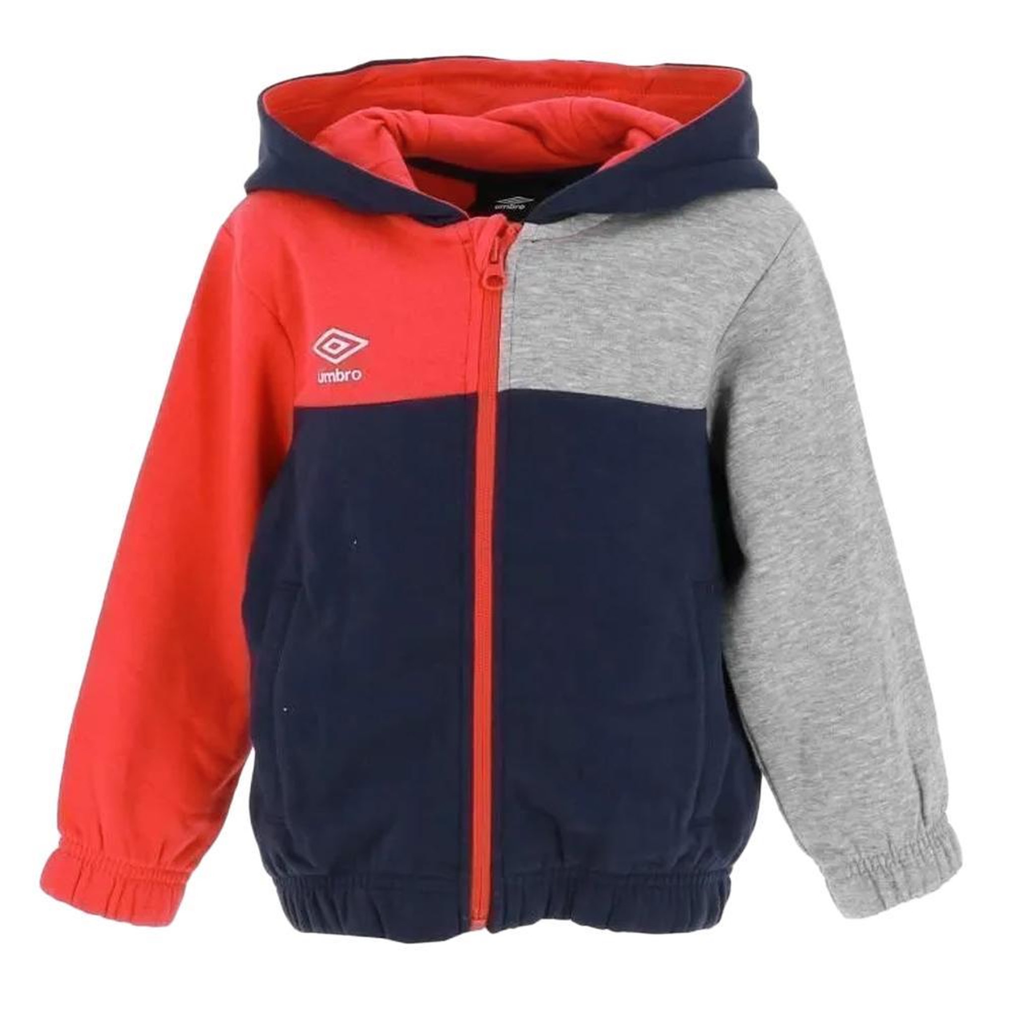UMBRO Sweat Zippé Marine/Rouge/Gris Garçon Umbro Gam Net. Coloris disponibles : Bleu