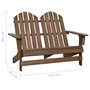 Voir la diapositive 6 : VIDAXL Chaise de jardin Adirondack 2 places bois sapin massif marron