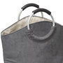 Voir la diapositive 3 : FIVE Panier à Linge en Velours  Trio  60cm Gris
