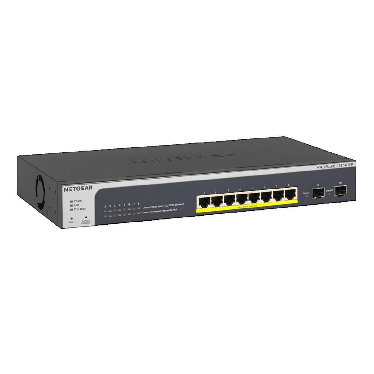 Netgear Switch Netgear GS510TPP 8 ports RJ-45 PoE+ Gigabit