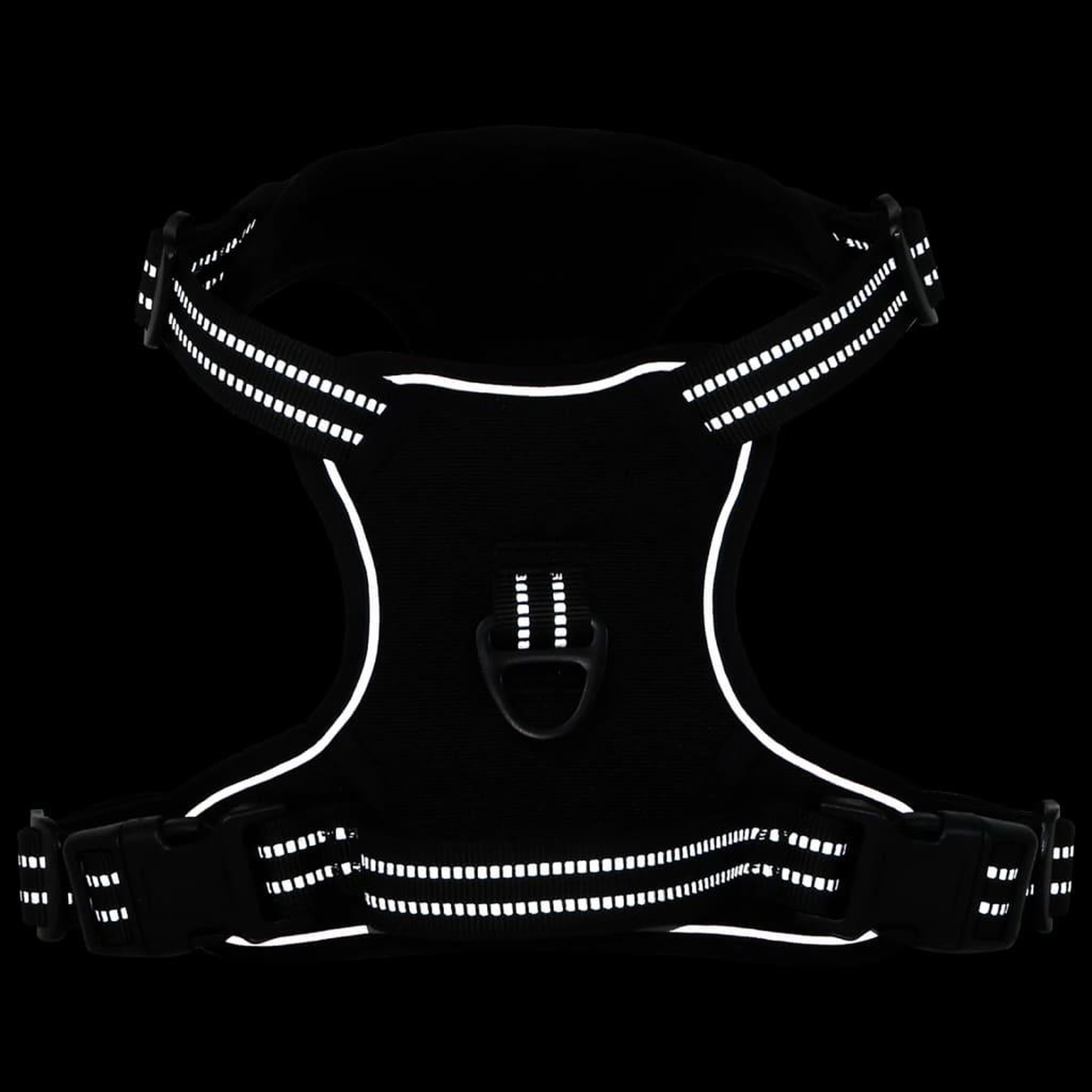 Voir la diapositive 4 : VIDAXL Harnais pour chien avec laisse et collier reglables noir S