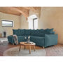 Voir la diapositive 3 : BEST MOBILIER Lena - canapé d'angle gauche convertible - 5 places - bleu canard - style scandinave - bleu canard