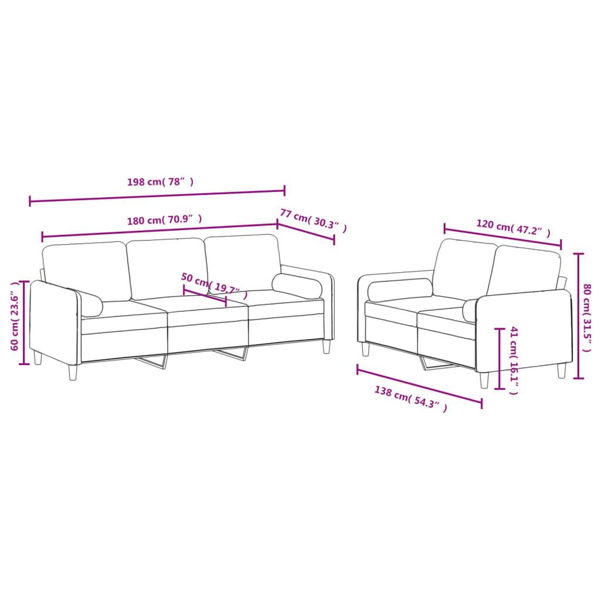 Voir la diapositive 6 : VIDAXL Ensemble de canapes 2 pcs avec coussins vert fonce velours