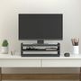 Voir la diapositive 3 : VIDAXL Support de moniteur Gris 50x27x15 cm Bois de pin solide
