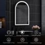 Voir la diapositive 6 : HOMCOM Miroir lumineux LED arqué de salle de bain 90 x 60 cm - tactile, réglable, anti-buée - alu noir