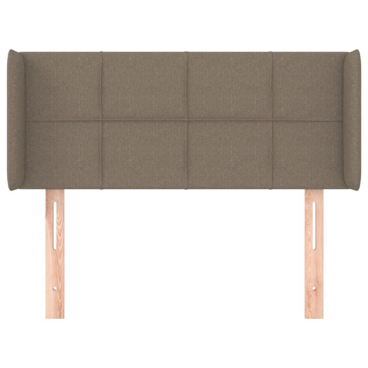 VIDAXL Tete de lit avec oreilles Taupe 103x16x78/88 cm Tissu