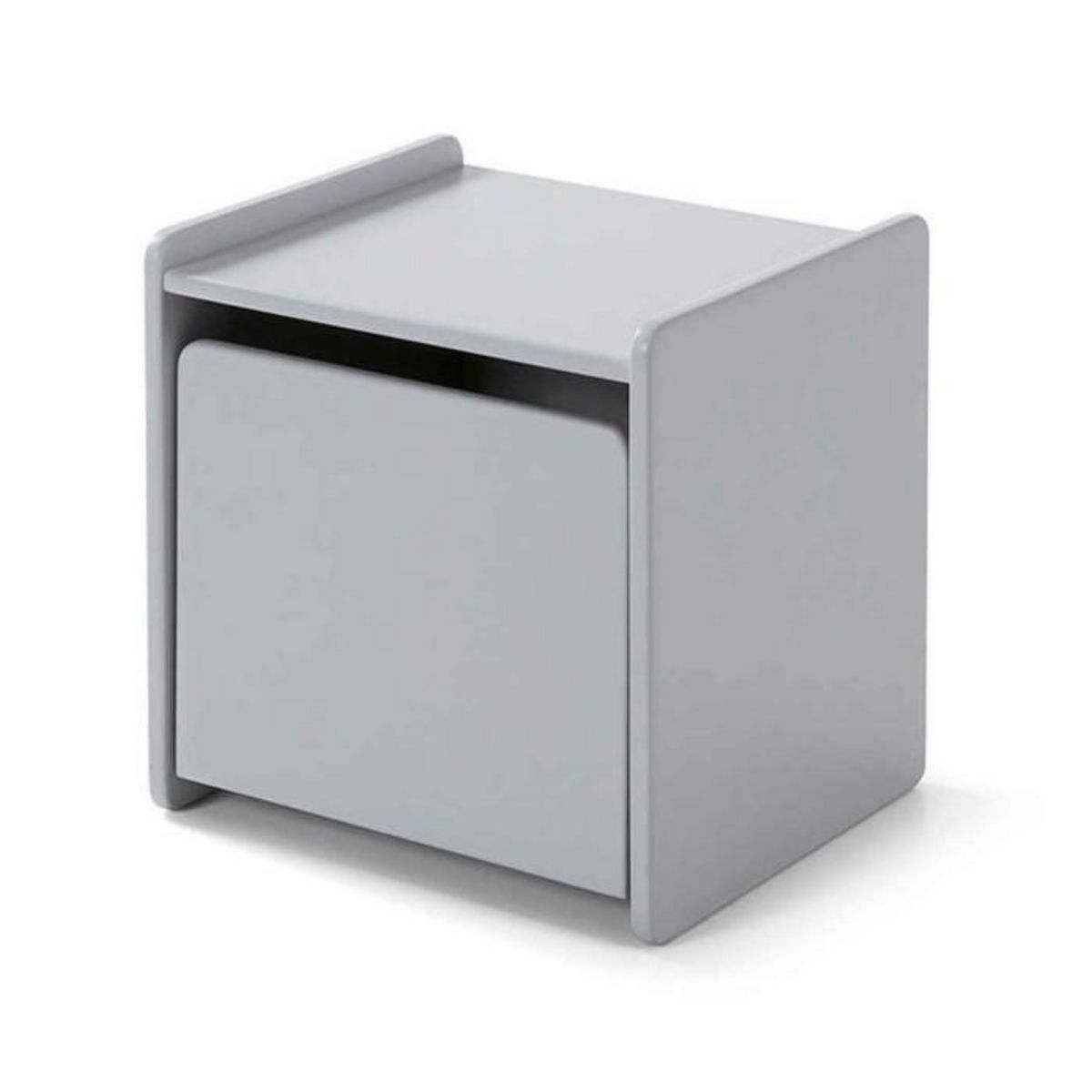 Paris Prix Pack - Lit Enfant, Chevet & 2 Étagères  Kiddy  90x200cm Gris