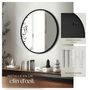 Voir la diapositive 4 : tectake Miroir mural rond Ø 70 cm noir