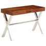 Voir la diapositive 1 : VIDAXL Bureau Bois d'acacia solide avec finition miel 110x50x76 cm