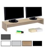 IDIMEX Support d'écran d'ordinateur SCREEN, en mélaminé. Coloris disponibles : Blanc, Gris, Marron, Noir