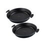 Voir la diapositive 1 : ZENKER Ensemble de 2 Moules à gâteau et quiches rond de 28 cm avec fond amovible Zenker Black Metallic