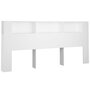 Voir la diapositive 2 : VIDAXL Armoire de tete de lit Blanc 220x18,5x104,5 cm