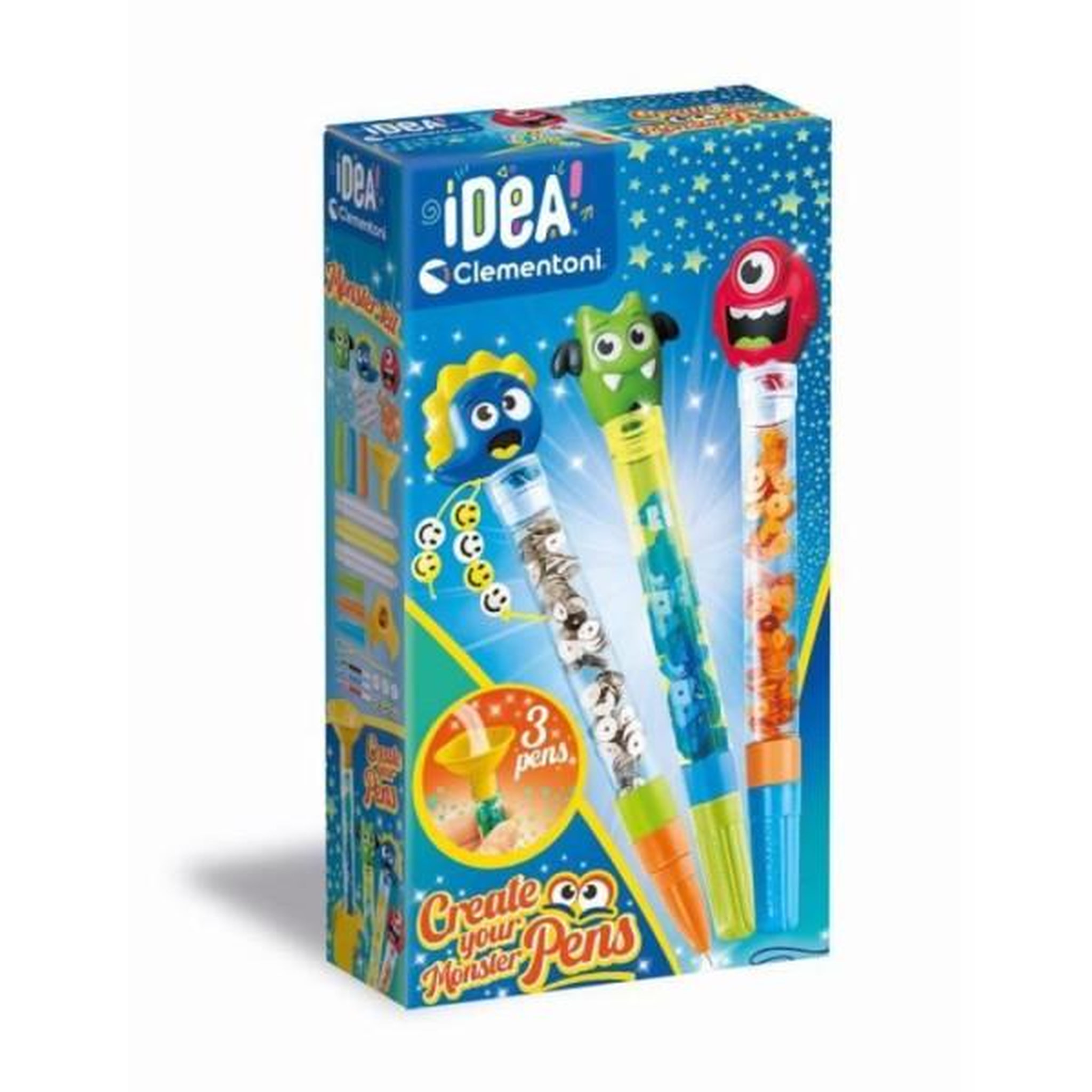 CLEMENTONI Clementoni - créer tes stylos - mini atelier des stylos - theme monstres - 3 a créer - des 6ans