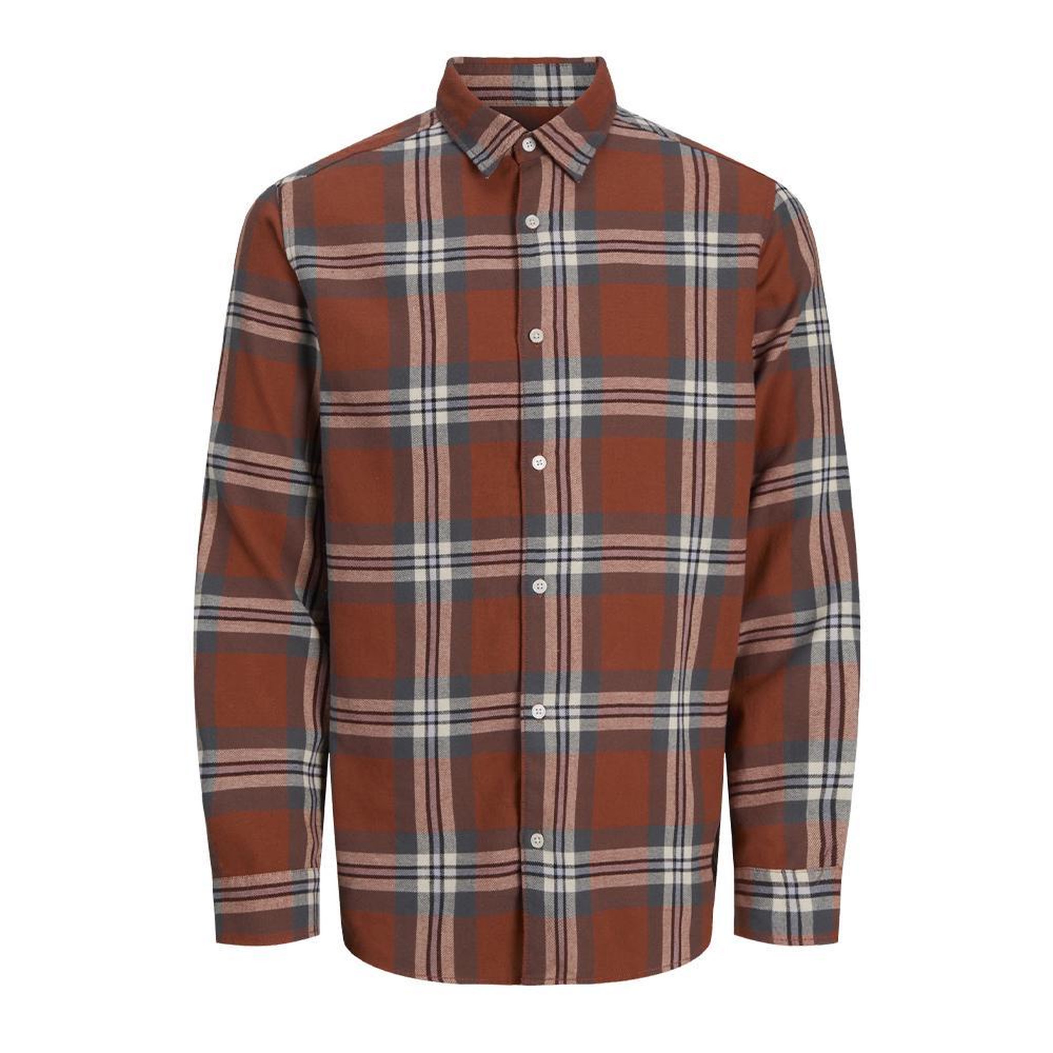 Jack & Jones Chemise Terracotta/Bleu Homme Jack & Jones Shua. Coloris disponibles : Orange