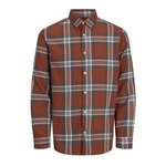 Jack & Jones Chemise Terracotta/Bleu Homme Jack & Jones Shua. Coloris disponibles : Orange