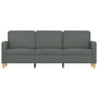 Voir la diapositive 3 : VIDAXL Canape a 3 places Gris fonce 180 cm Tissu