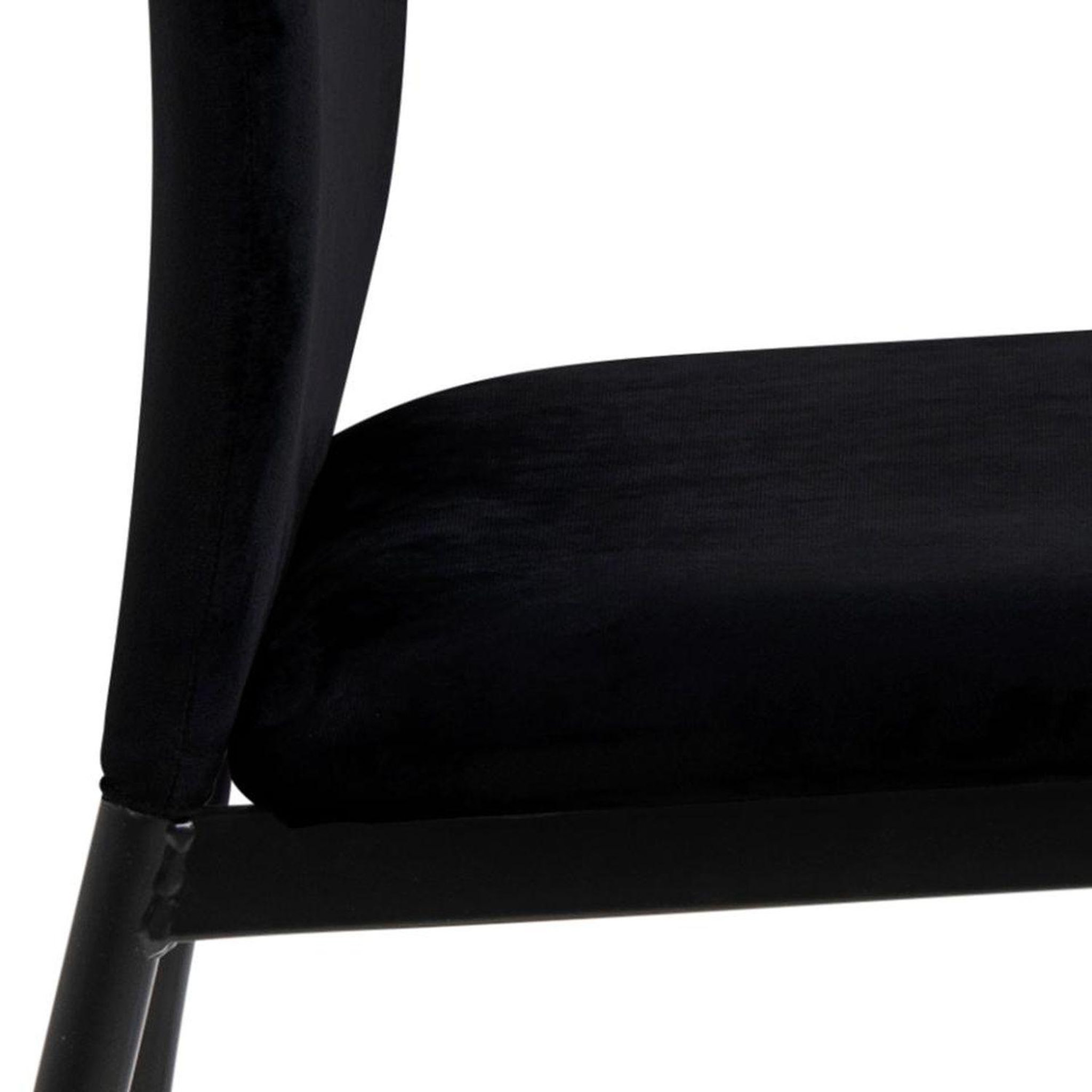 Voir la diapositive 6 : TOILINUX Lot de 4 chaises de salle à manger tissu dublin midena - noir
