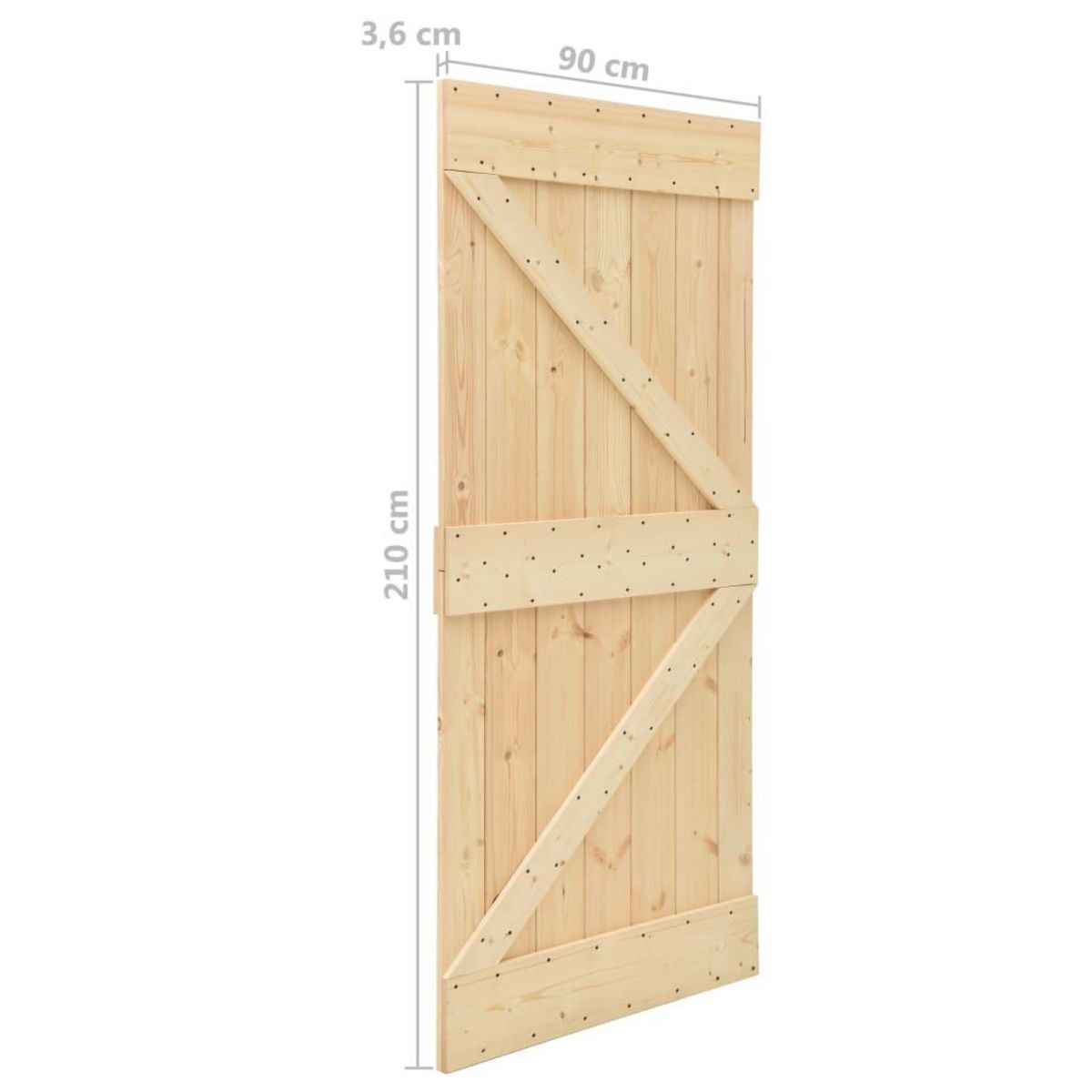 VIDAXL Porte coulissante avec kit de quincaillerie 90x210cm Pin massif
