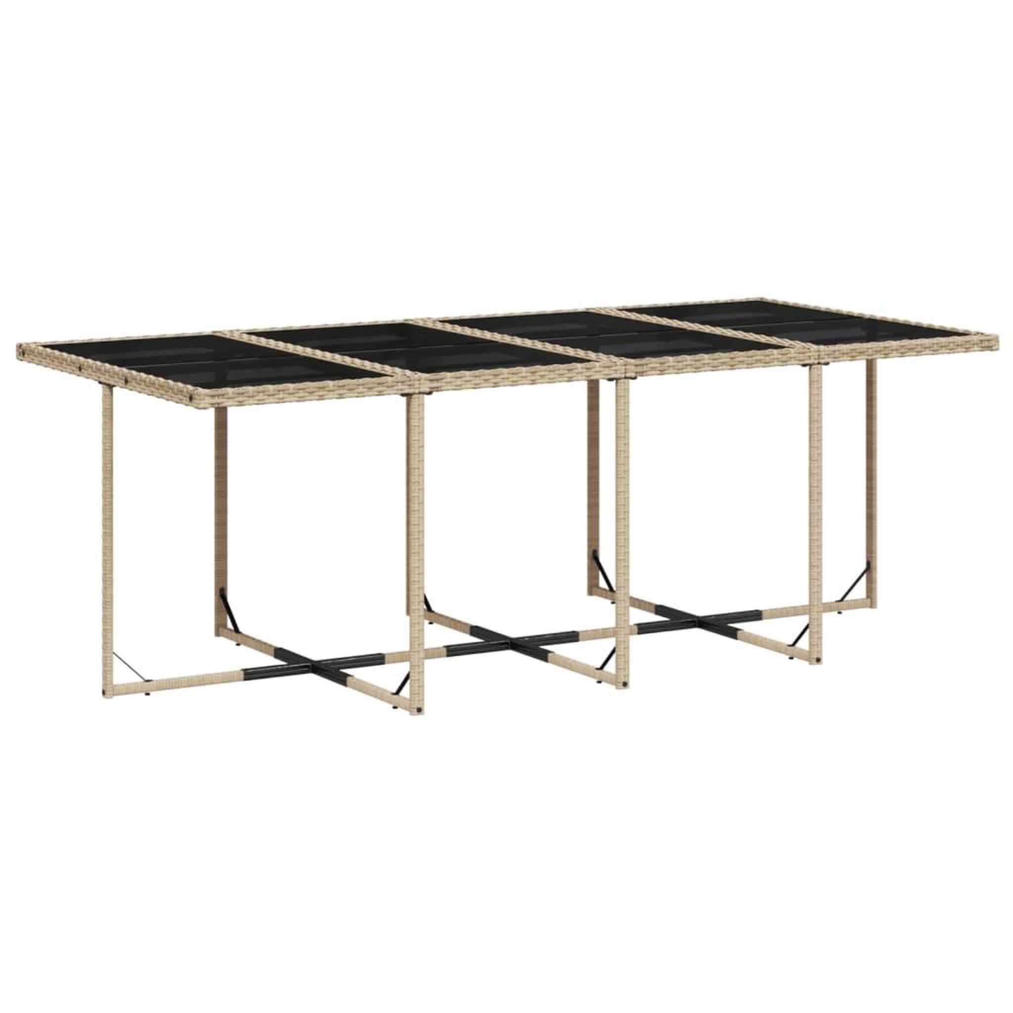 Voir la diapositive 3 : VIDAXL Ensemble a manger de jardin coussins 13 pcs melange beige rotin