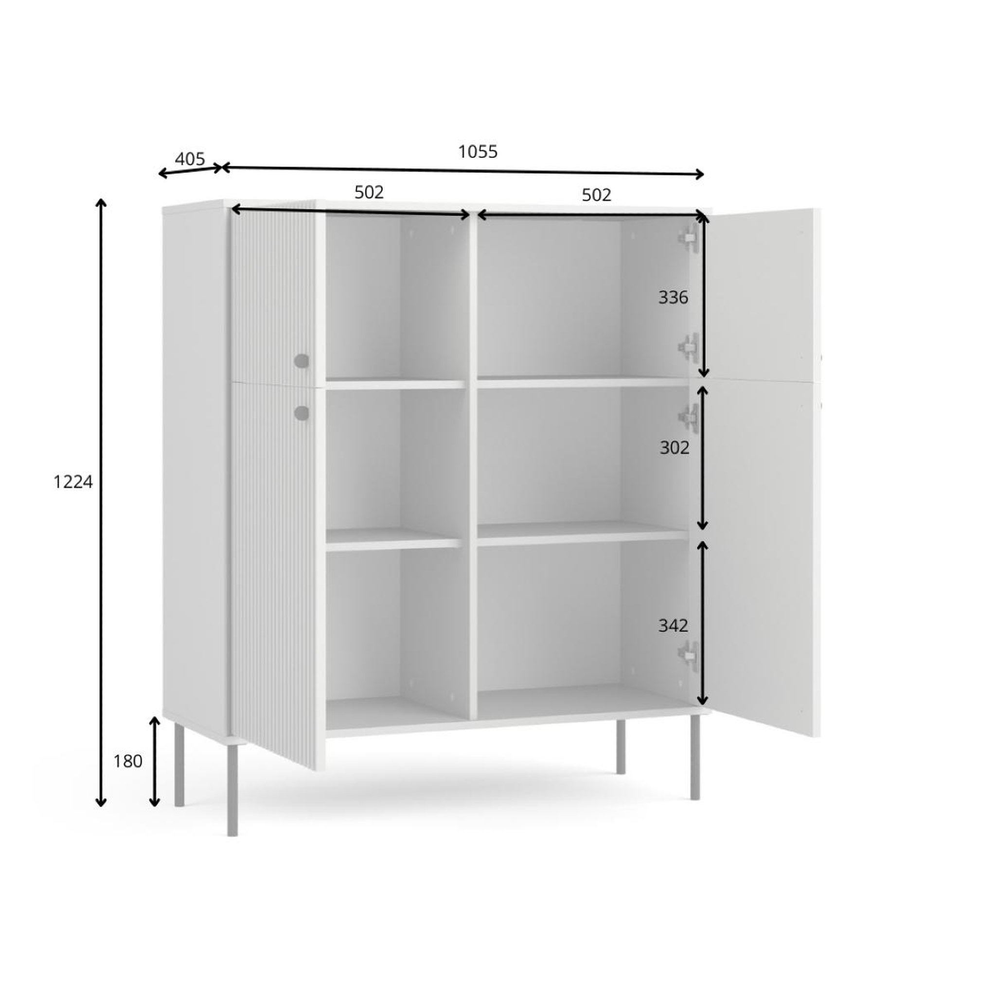 Voir la diapositive 5 : JLC KREATION Argentier-bar moderne 4 portes simy