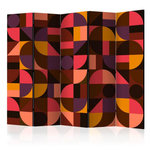 Paris Prix Paravent 5 Volets  Geometric Mosaic Red  172x225cm