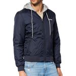 Schott Bomber Bleu Homme Schott Bombers Capuche Amovible En Jersey Schott OREGON-KAK. Coloris disponibles : Bleu