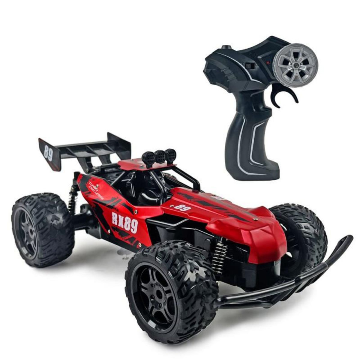 TURBO CHALLENGE Voiture télécommandée Turbo Challenge BTE Race Car Rouge et Noir