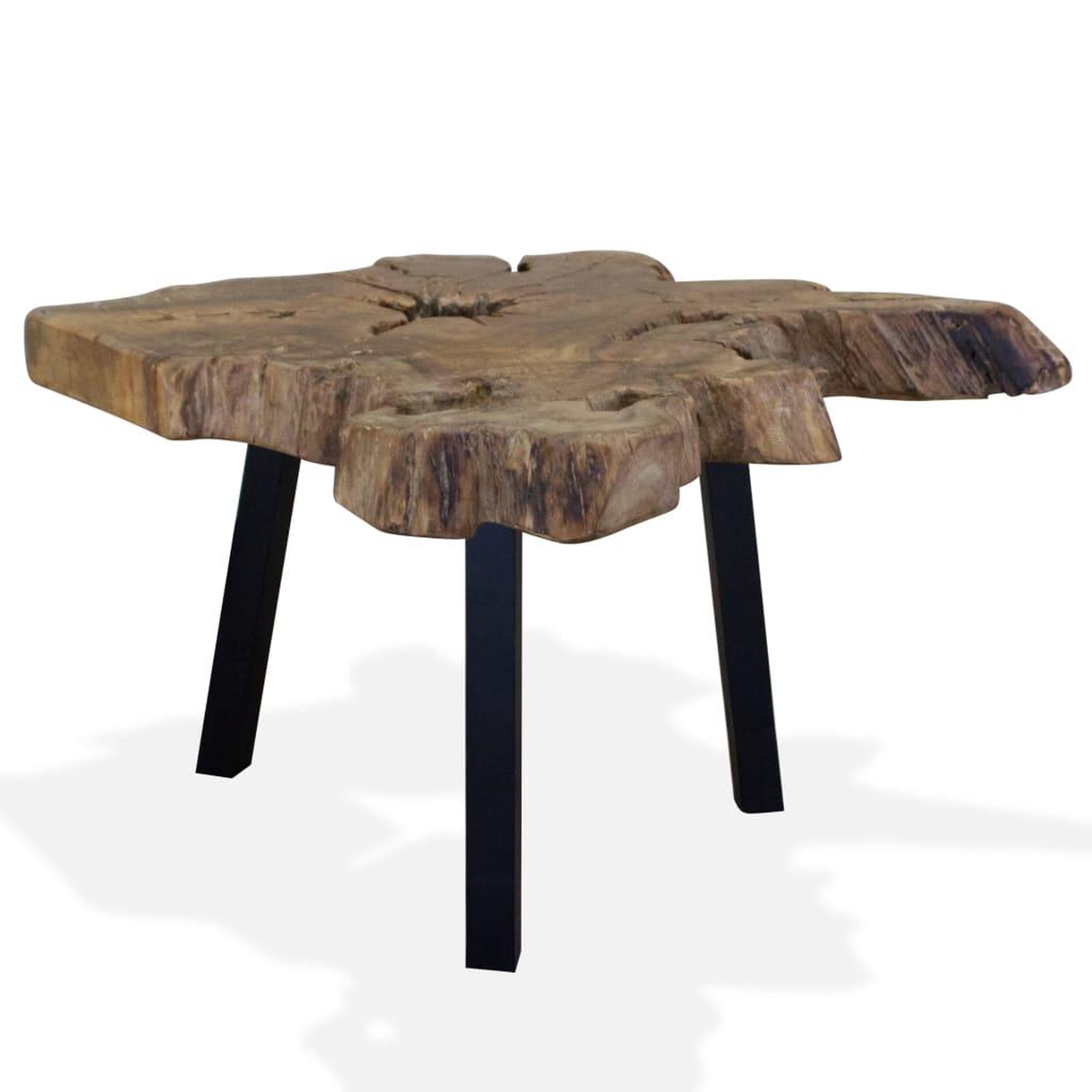 Voir la diapositive 2 : VIDAXL Table basse Teck authentique 80x70x38 cm