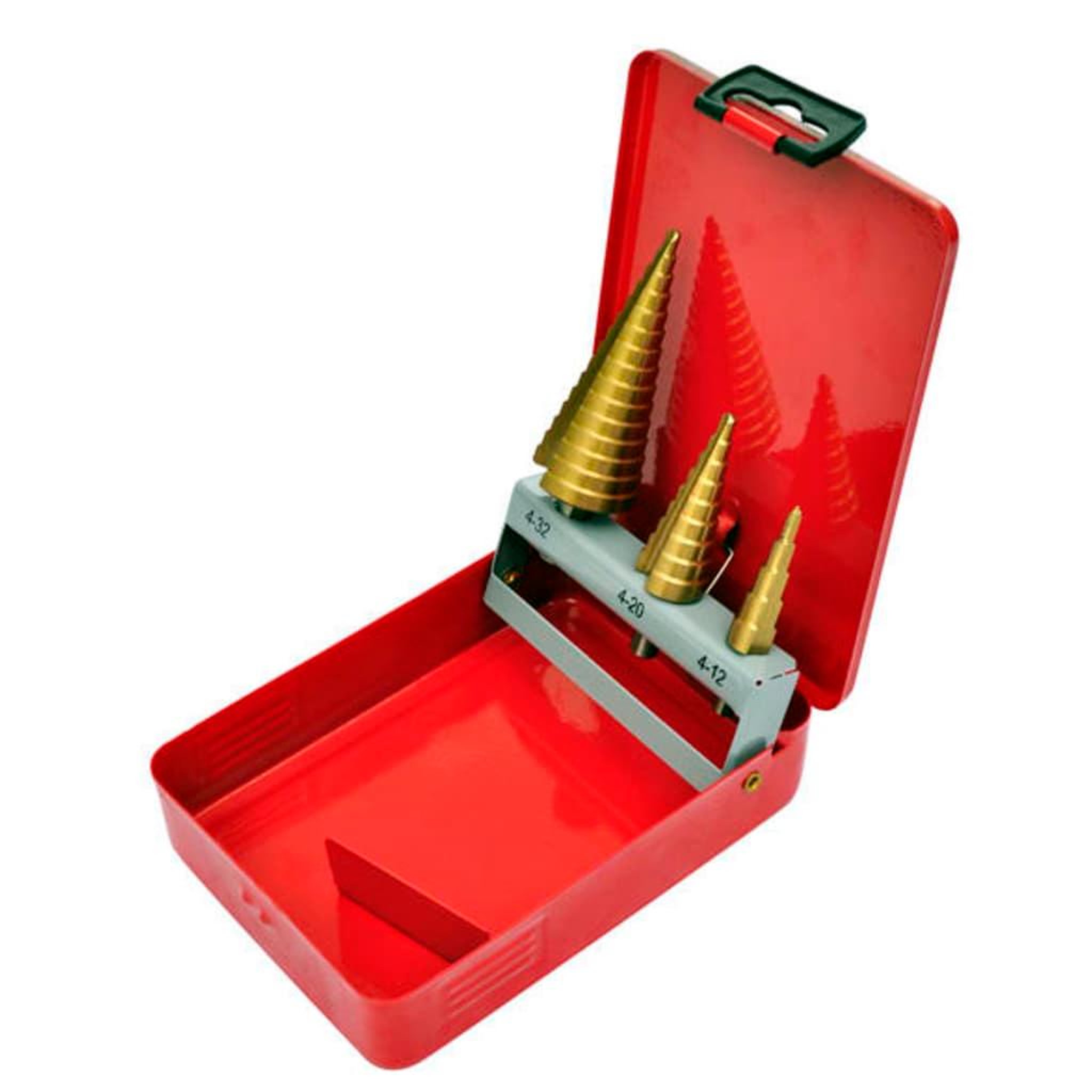 Voir la diapositive 2 : VIDAXL Kit de 3 Forets coniques a etage HSS