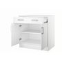 Voir la diapositive 2 :  Meuble de cusine bas 2 portes, 1 tiroir L80 cm P60cm DISCOUNT