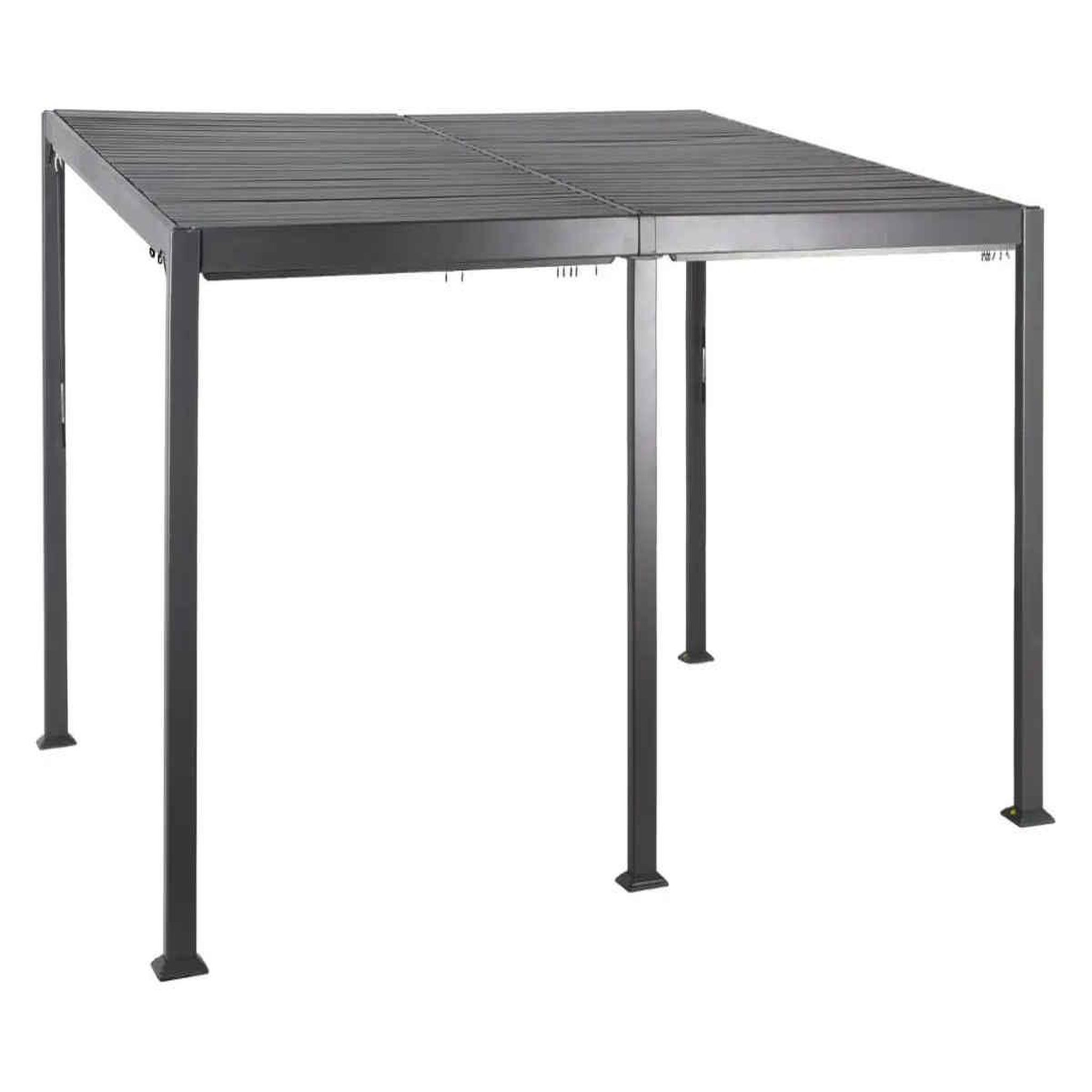HESPERIDE Pergola bioclimatique avila graphite 4 x 3 m - hespéride