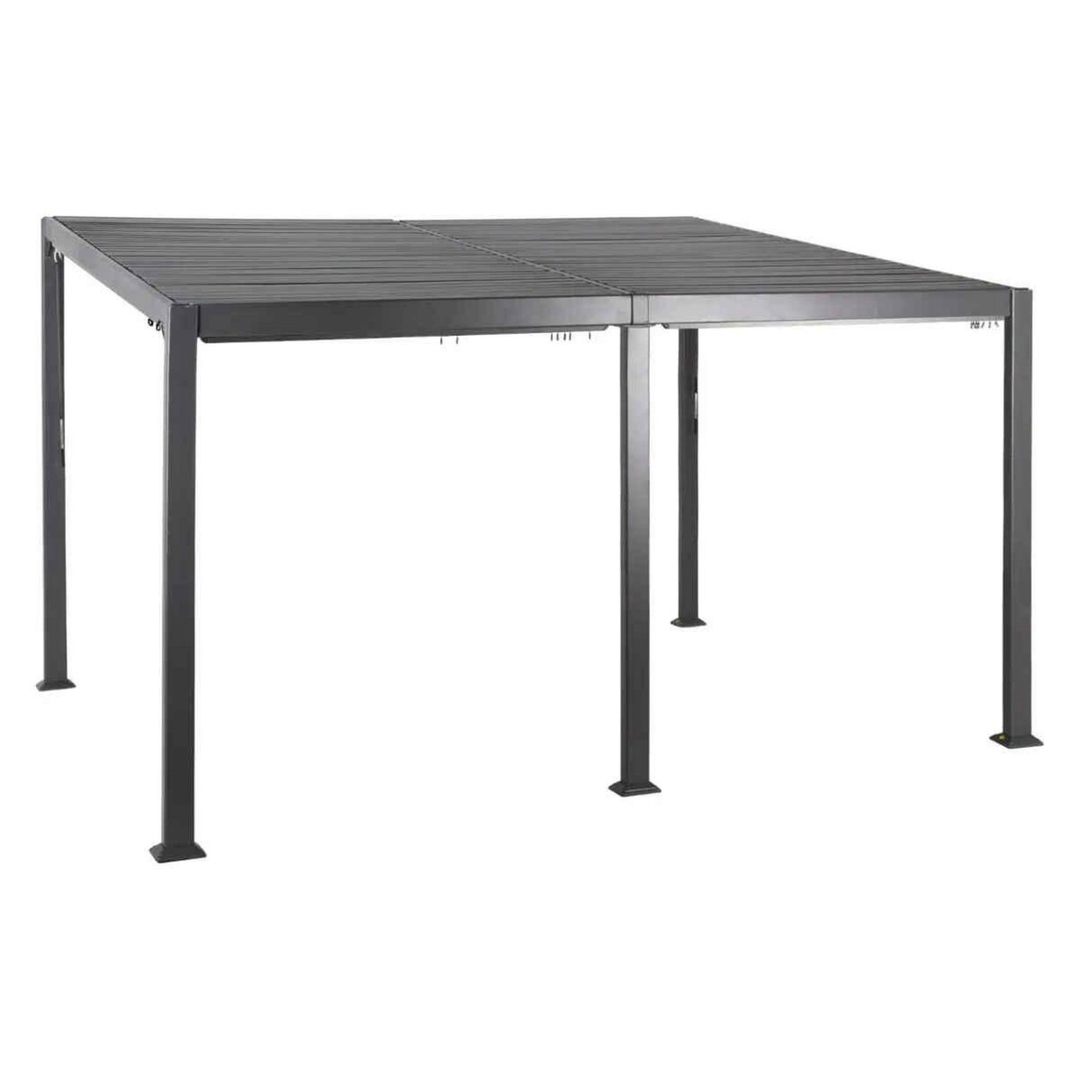HESPERIDE Pergola bioclimatique Avila 4 x 3 m graphite en aluminium - Hespéride